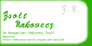 zsolt makovecz business card